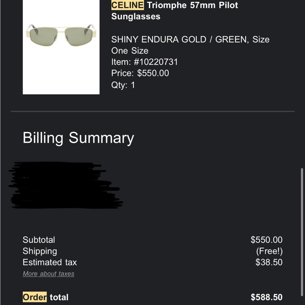 CELINE Triomphe 57mm Pilot Sunglasses - Picture 16 of 16